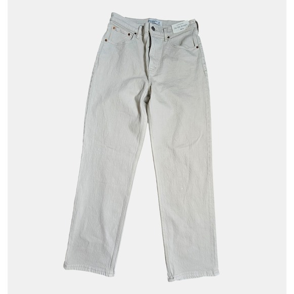 Abercrombie Fitch The 90s‎ Straight Ultra High Rise Jeans 28/6S Staple Chic NWT - Picture 1 of 12